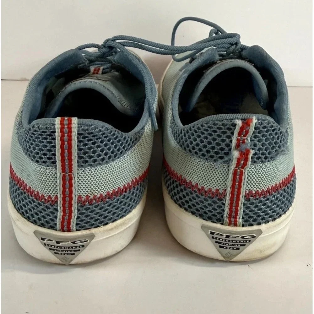 Columbia Dorado PFG Womens 9 Sneaker Mirage Blue Red Low Top Fishing Boat Shoes